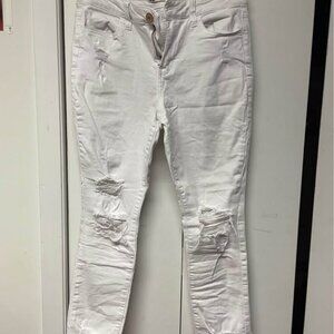 SO Junior's size 11 waist 30 High Rise Crop Jeggings White